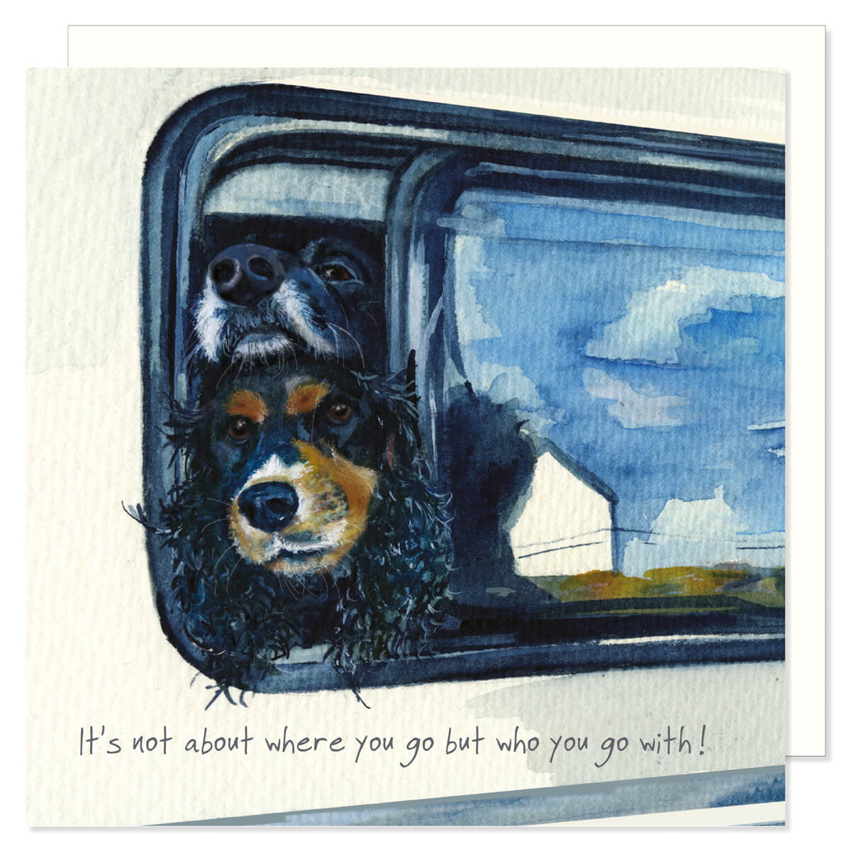 Dogs and Campervan Birthday Card