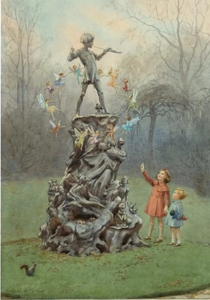 Peter Pan Statue Birthday Card