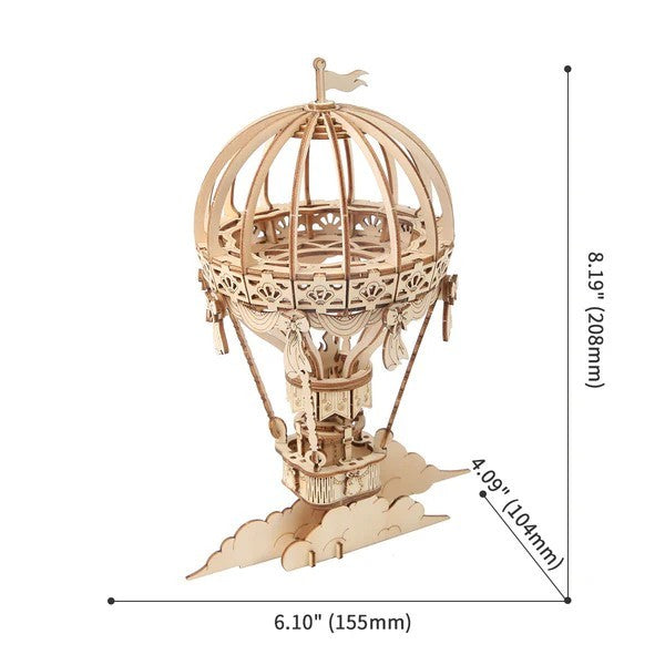 Hot Air Balloon Wooden Model Kit