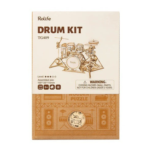 Drum Kit Wooden Model Kit