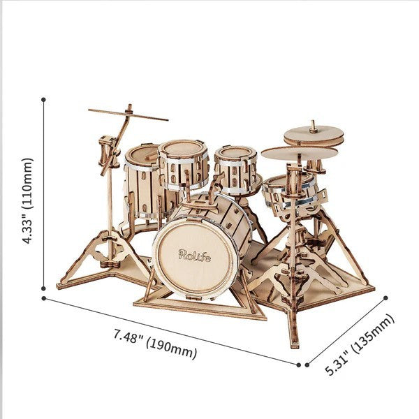 Drum Kit Wooden Model Kit
