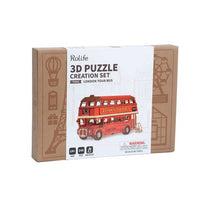 London Tour Bus Wooden Model Kit