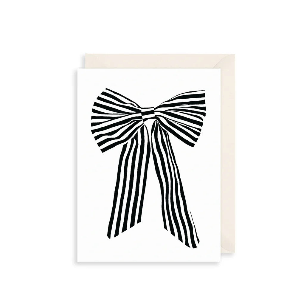 Stripe Bow Birthday Card
