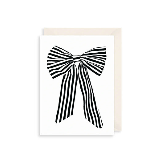 Stripe Bow Birthday Card