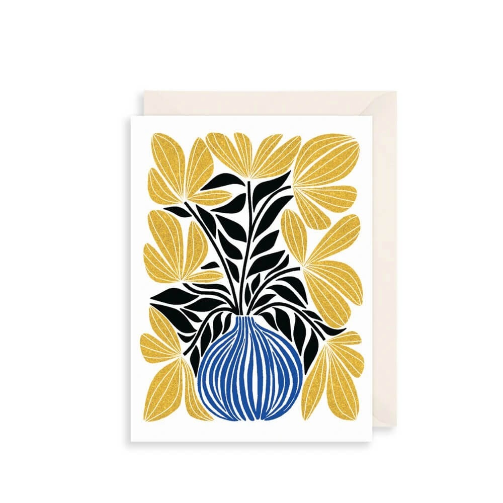 Stripe Vase Birthday Card