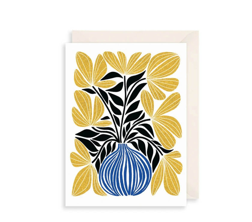 Stripe Vase Birthday Card