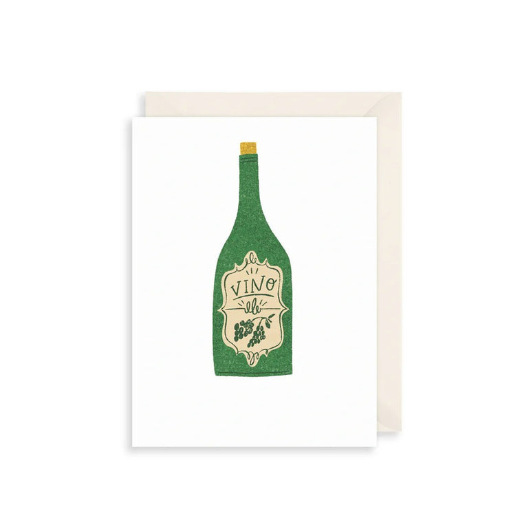 Wine Bottle Birthday Card
