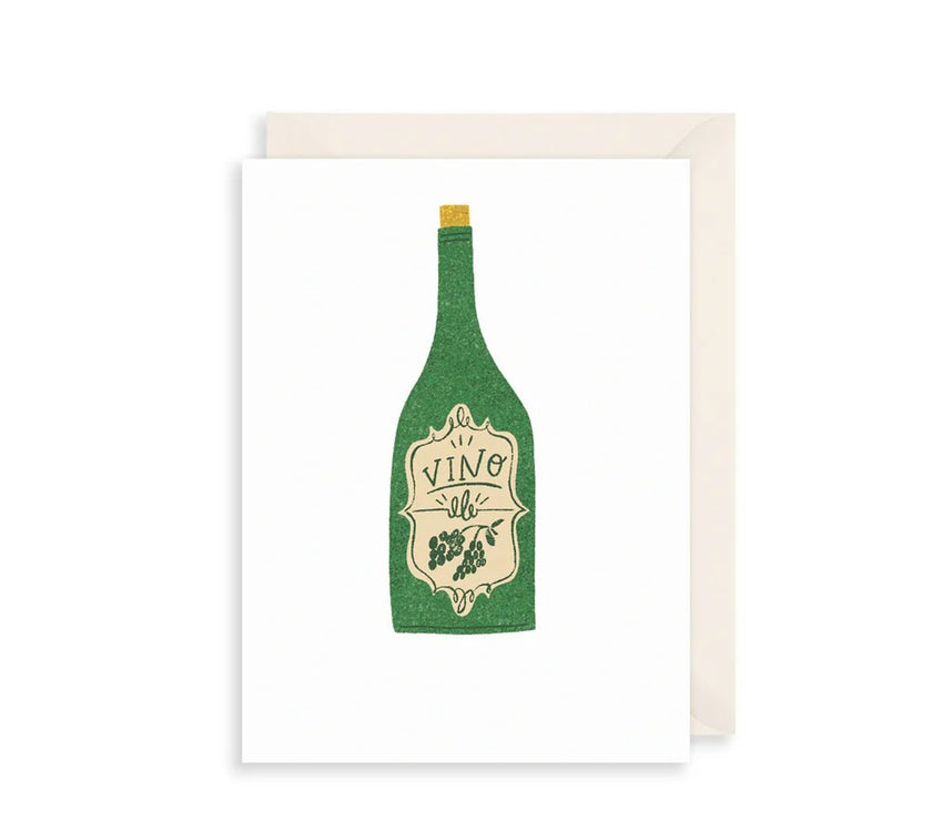 Wine Bottle Birthday Card