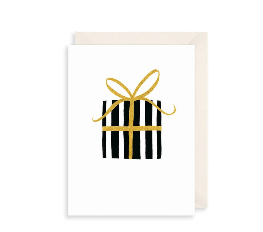 Stripe Present Birthday Card