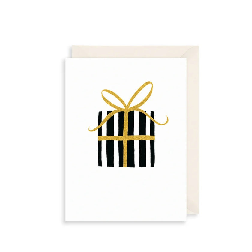 Stripe Present Birthday Card