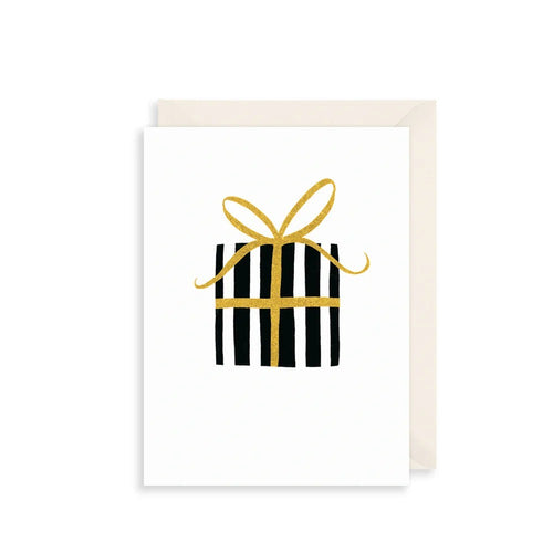 Stripe Present Birthday Card