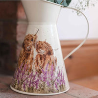 Highland Cow Flower Jug
