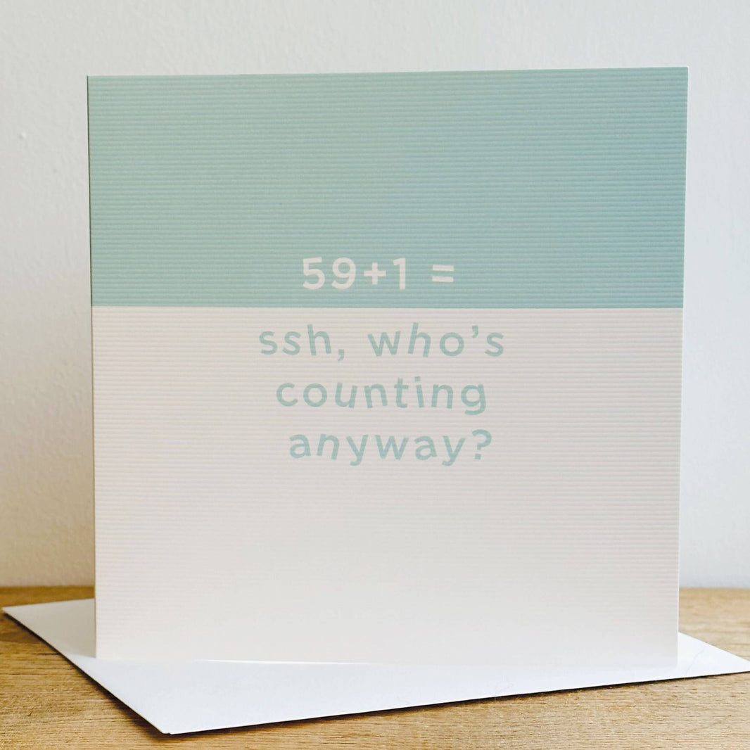 59+1 60th Birthday Card