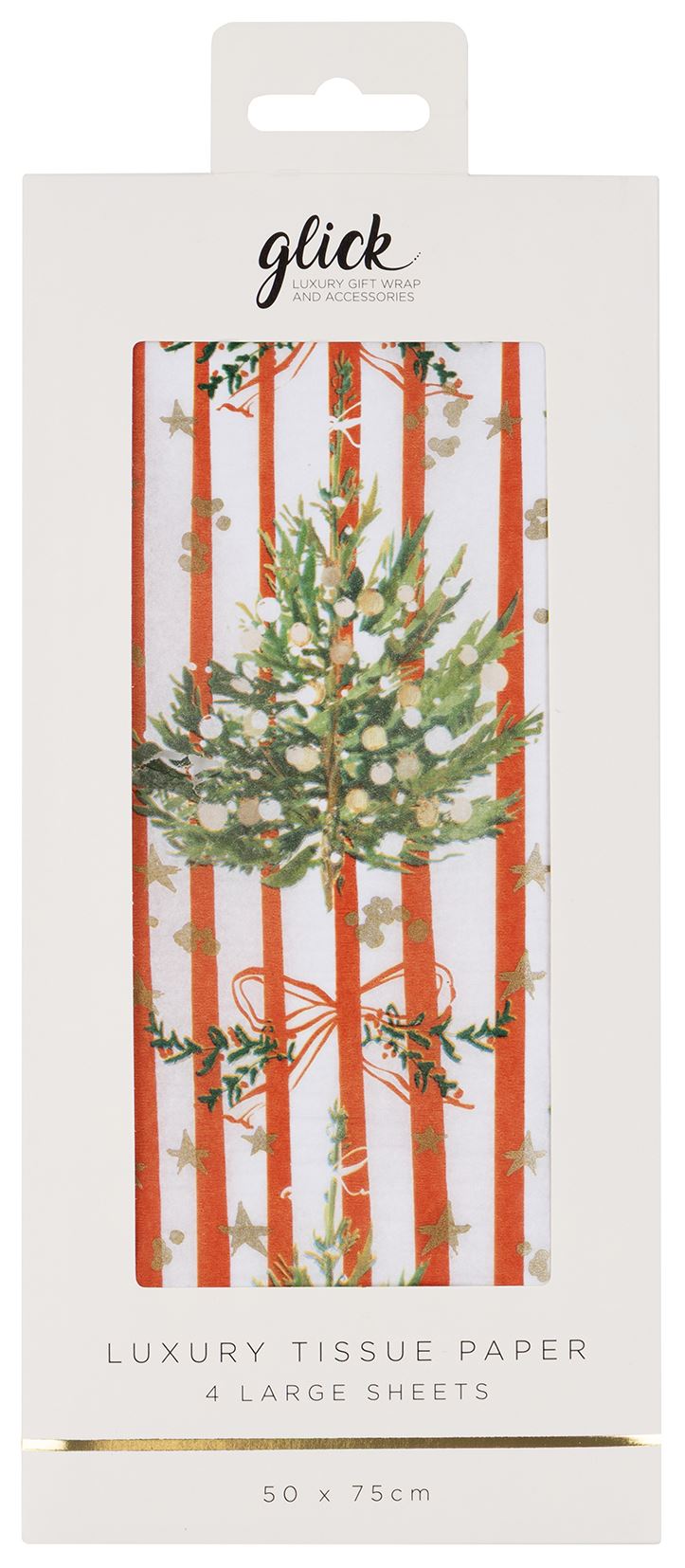 Christmas Spruce Striped Xmas Tissue Paper