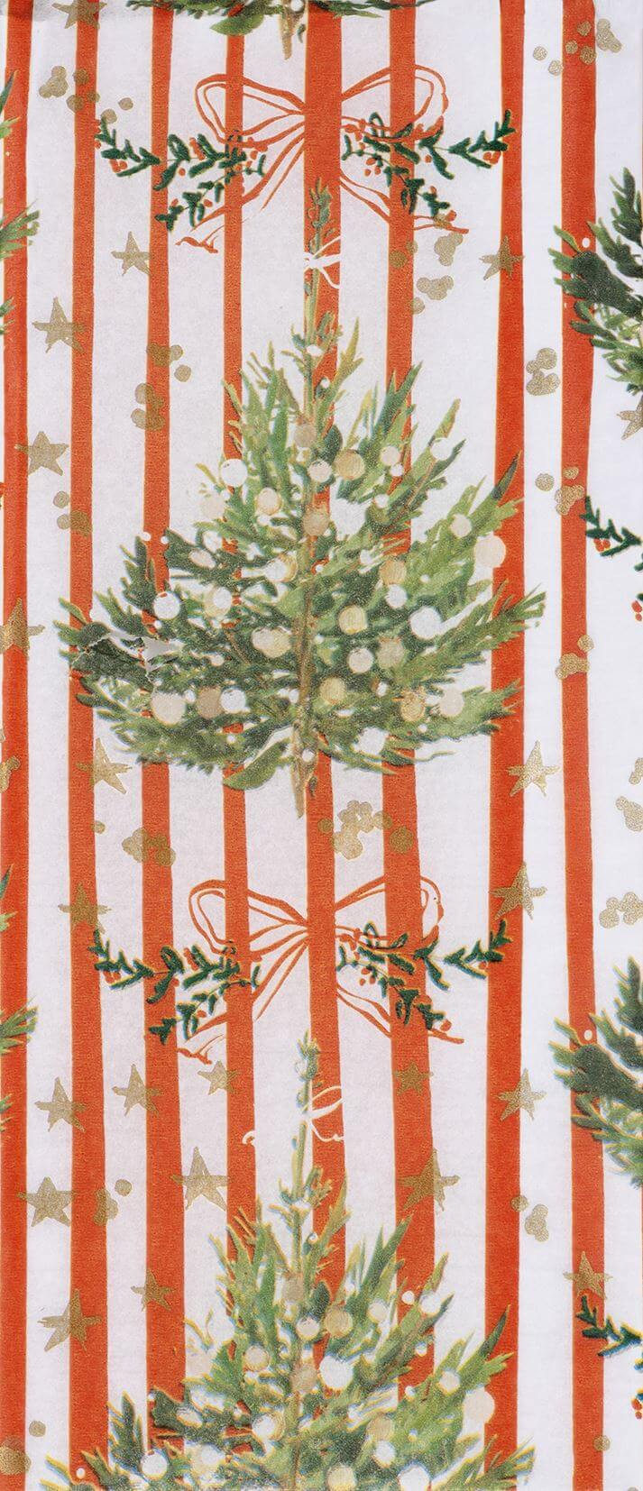 Christmas Spruce Striped Xmas Tissue Paper
