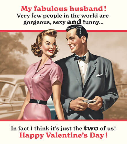 Retro Husband Valentine's Card