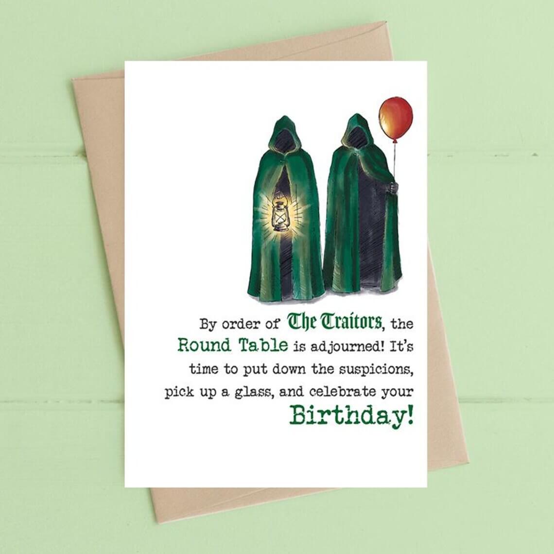 The Traitors Birthday Card