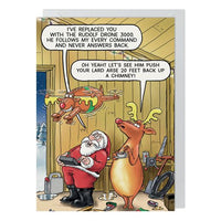 Rudolph Drone Funny Christmas Card