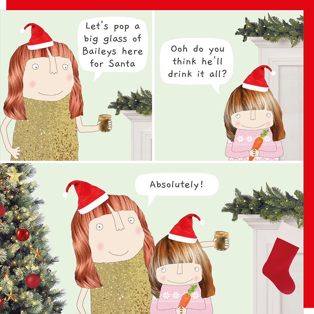Big Glass Baileys Christmas Card