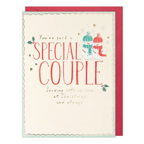 Special Couple Snowman Christmas Card