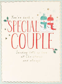 Special Couple Snowman Christmas Card