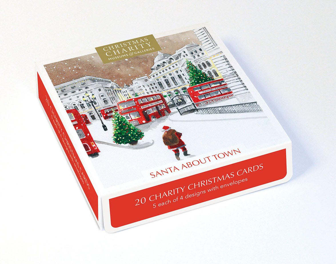 Santa About Town Box Christmas Cards