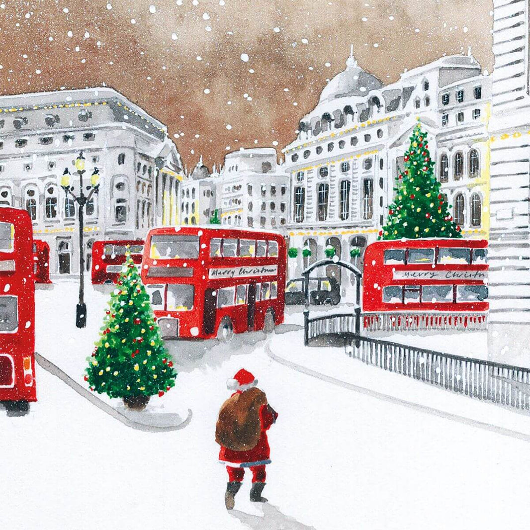 Santa About Town Box Christmas Cards
