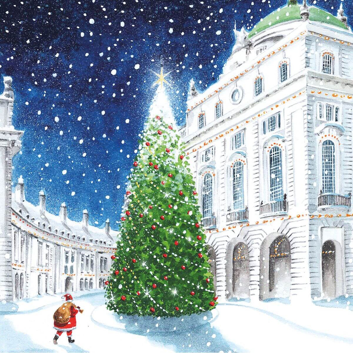 Santa About Town Box Christmas Cards