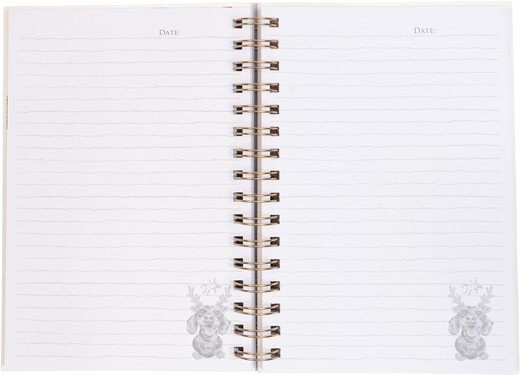 Christmas Dachshund Spiral Bound Notebook