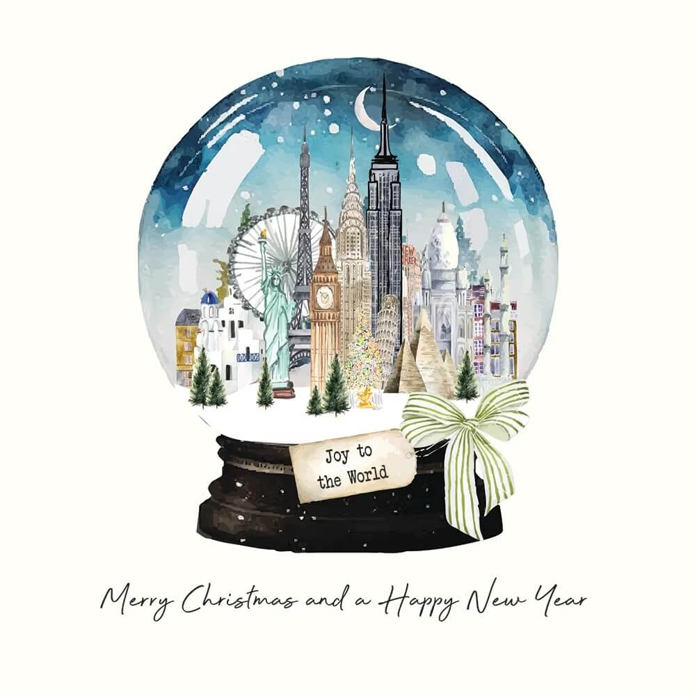 Landmarks Globe Christmas Boxed Cards