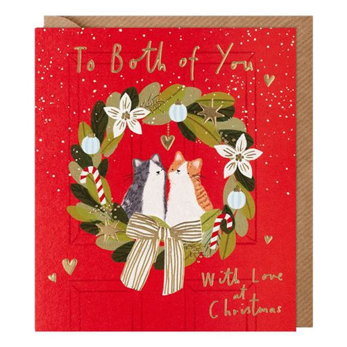 Both of You Cats Christmas Card