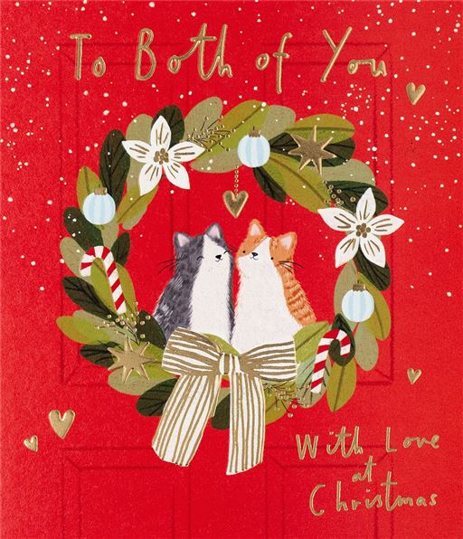 Both of You Cats Christmas Card