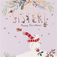 Sister Snowman Christmas Card