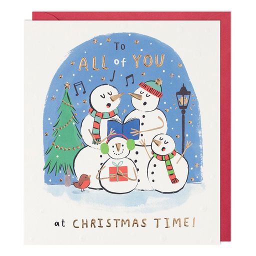 All of You Snowman Family Christmas Card