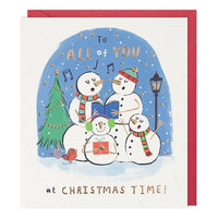 All of You Snowman Family Christmas Card