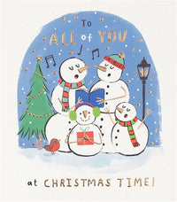 All of You Snowman Family Christmas Card