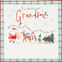 Grandson Santa Christmas Card