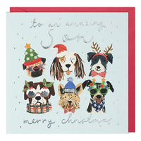 Son Dogs Christmas Card