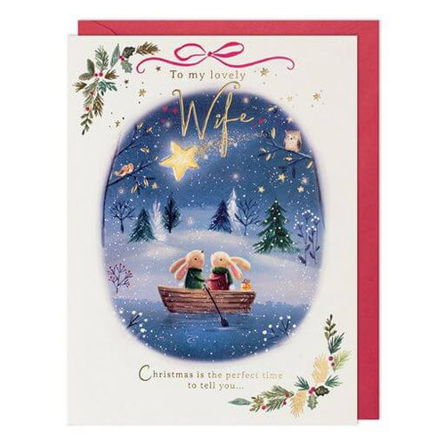 Wife Bunny Christmas Card