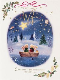 Wife Bunny Christmas Card