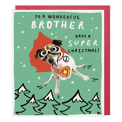 Brother Super Dog Christmas Card