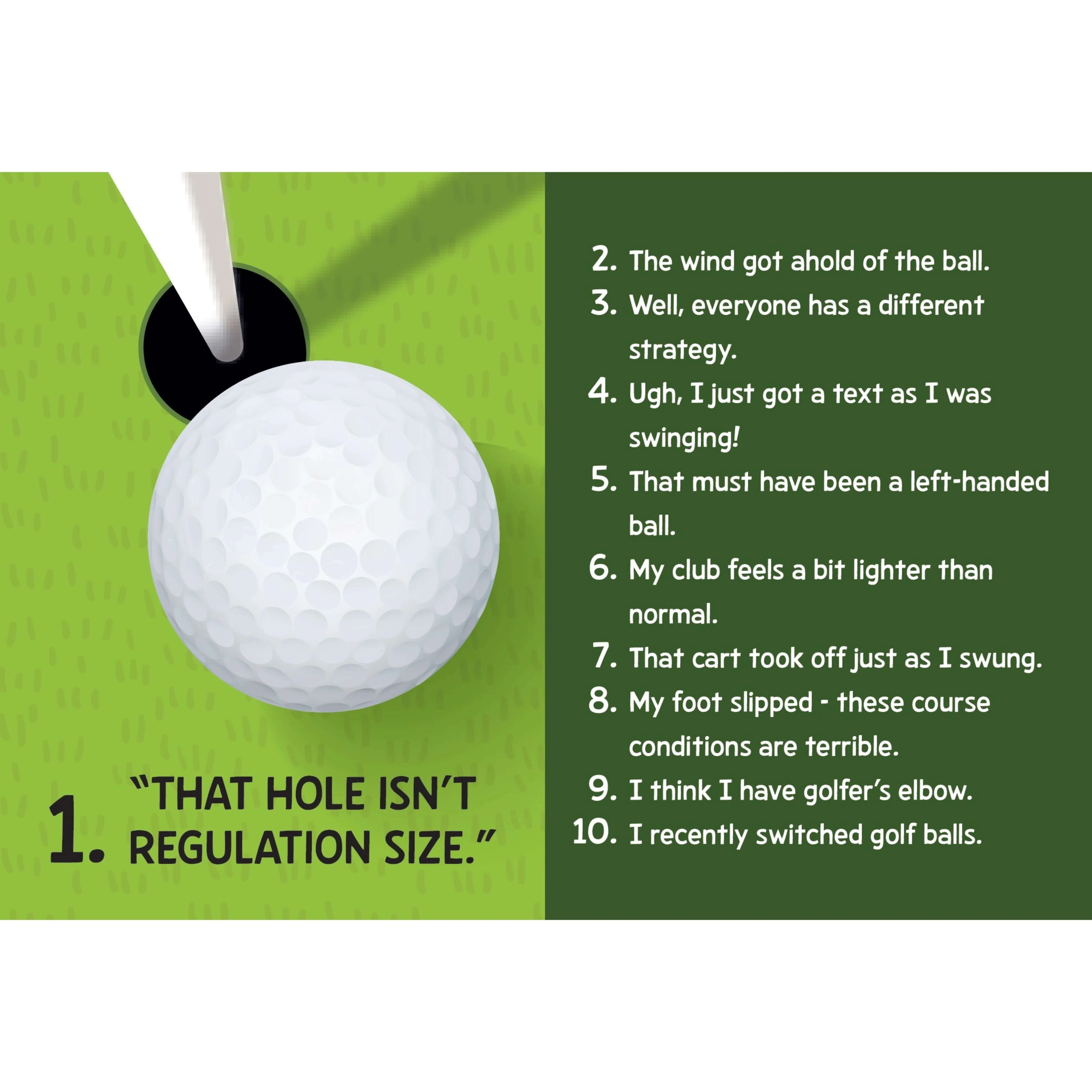 500 Excuses Golf Book