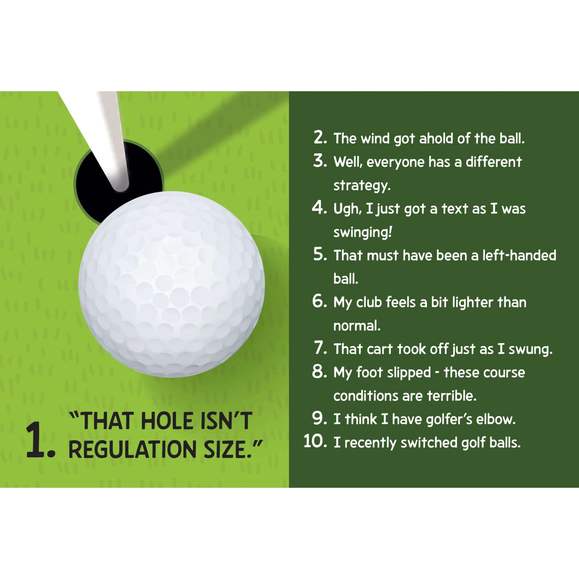 500 Excuses Golf Book
