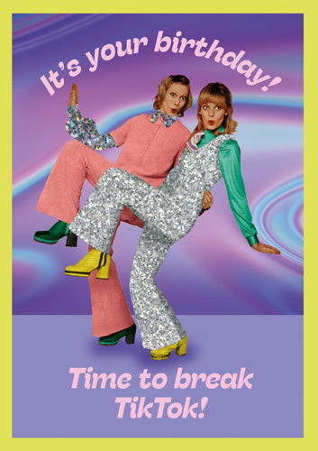 Time to Break TikTok Greeting Card