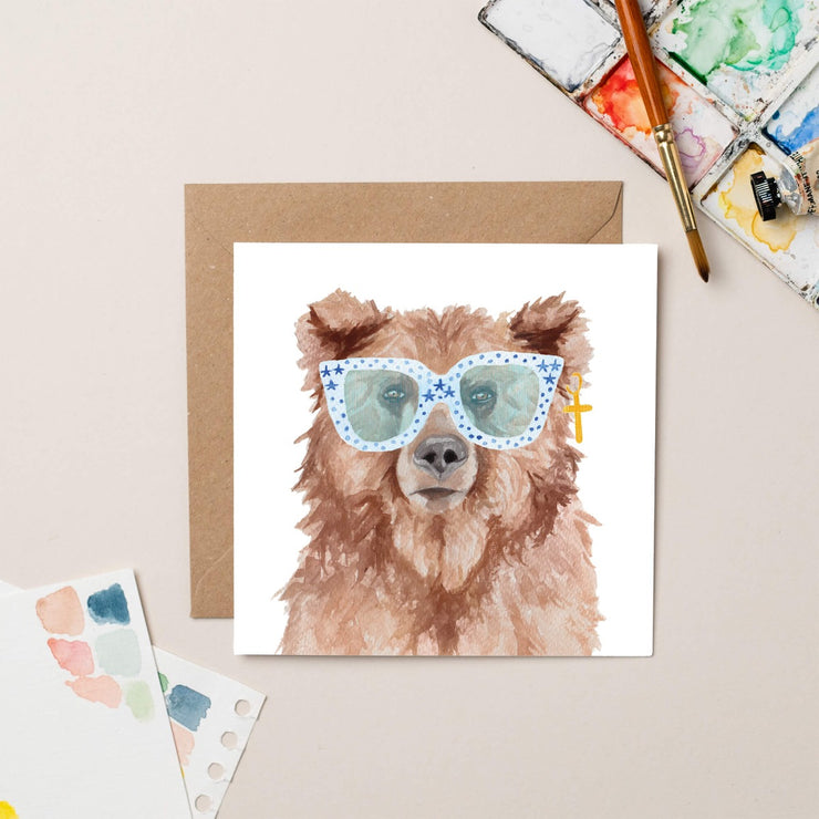 Elton John Bear Greeting Card