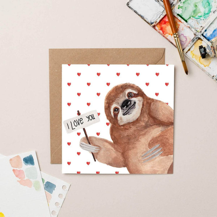 Anniversary Sloth Card - House of Cards