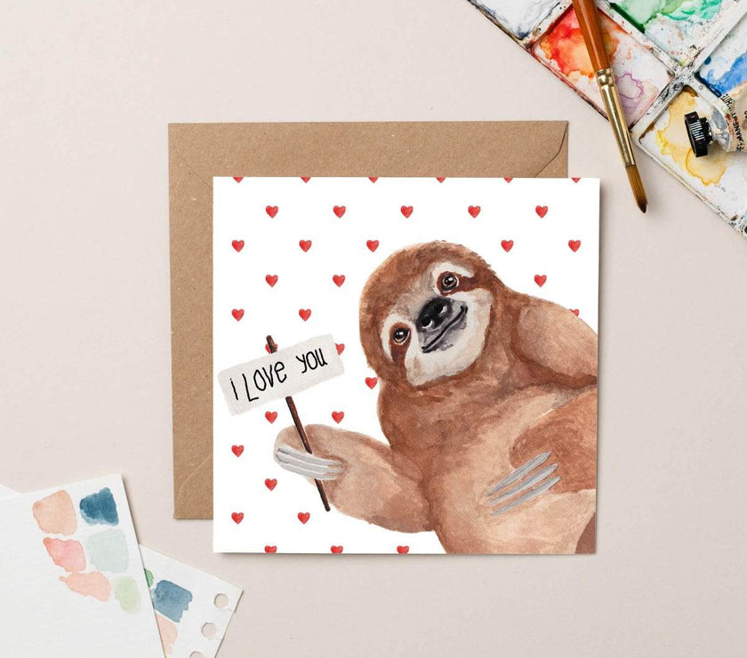 Anniversary Sloth Card - House of Cards
