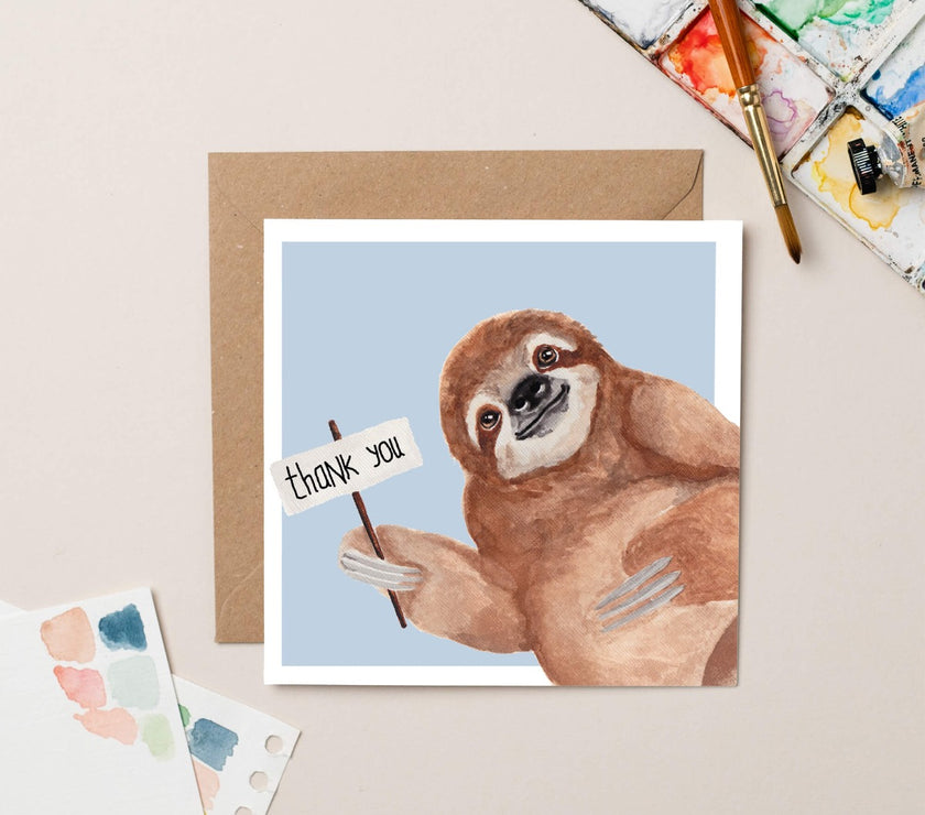 Thank You Sloth Card