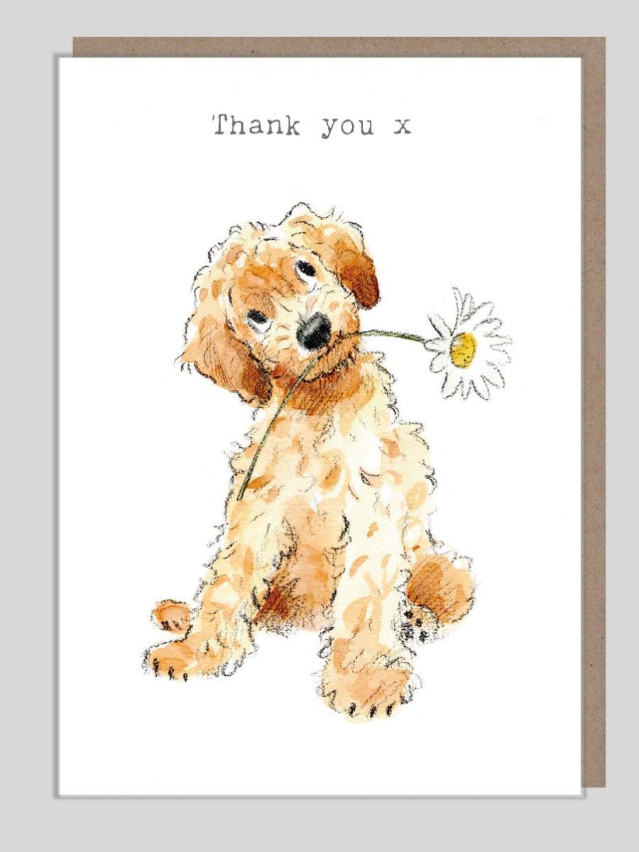 Thank You Cockapoo Card - House of Cards