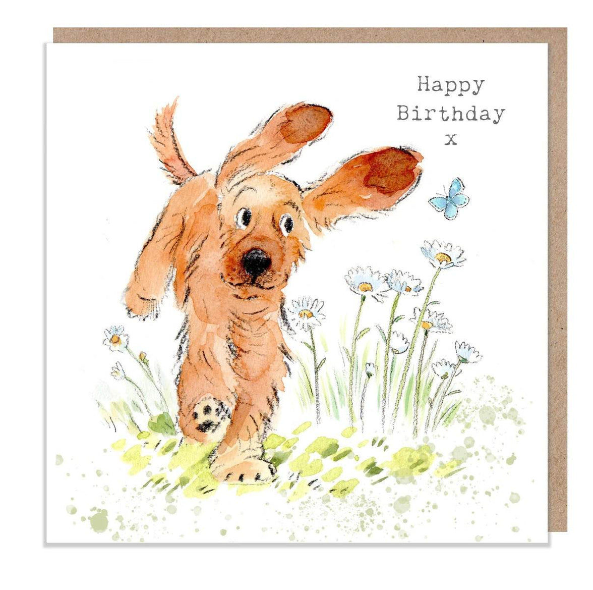 Cocker Spaniel Dog Birthday Card - House of Cards